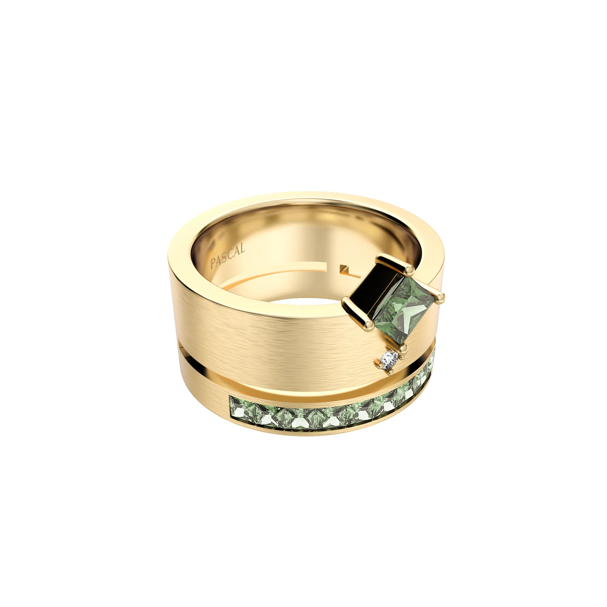 Luxe Gemstone Wide Band Ring sold by Pascal Design Official product image thumbnail 5