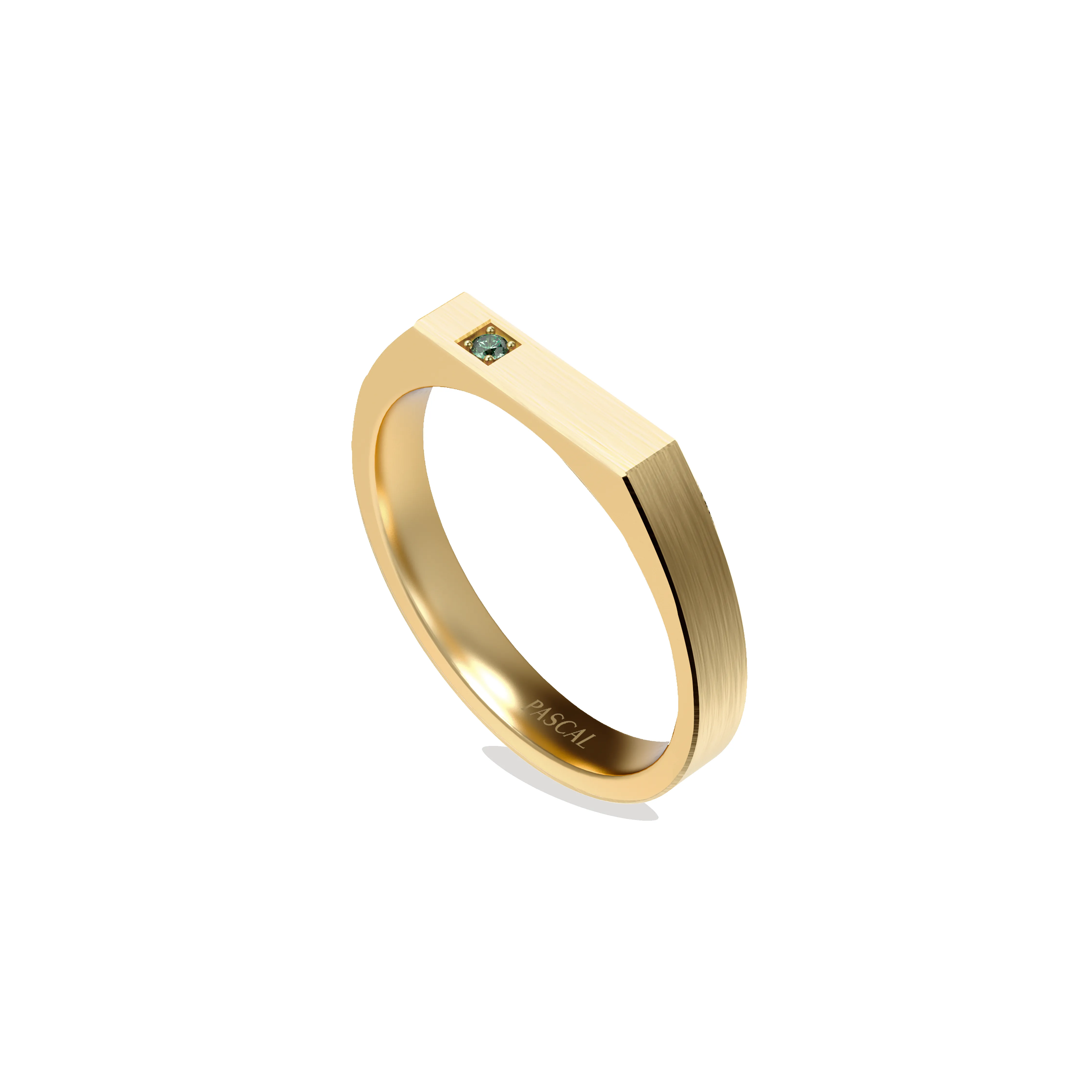 Thin Geo Gemstone Signet Ring sold by Pascal Design Official product image thumbnail 2