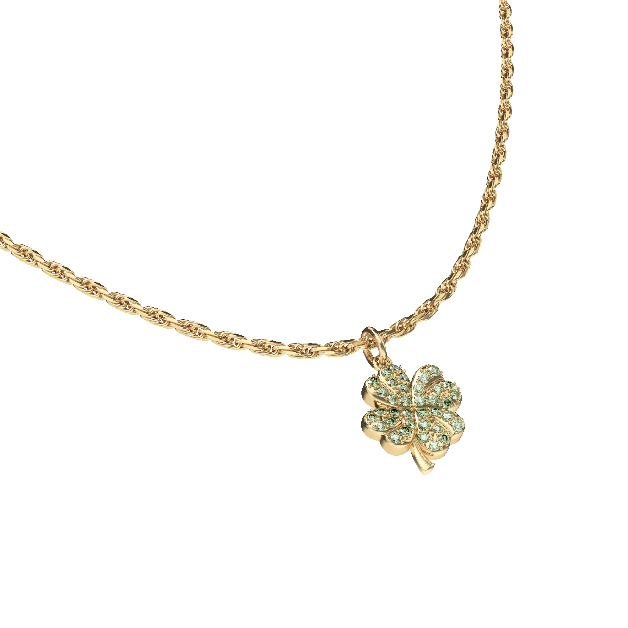 'Lucky Clover' Fancy Diamond Charm, 13mm sold by Pascal Design Official product image thumbnail 2