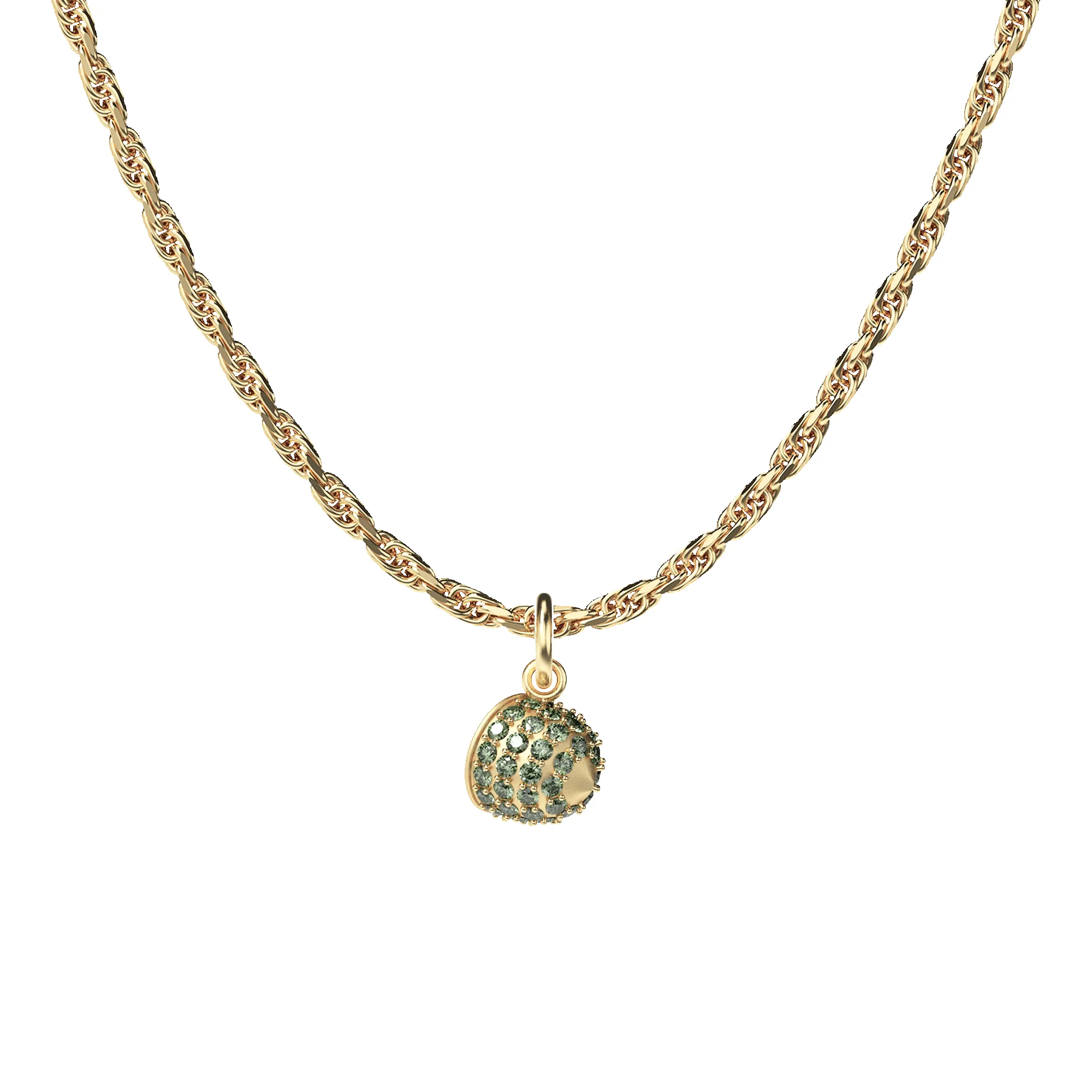 'Natural Wonder' Half Lemon Charm, Green Diamond Pavé sold by Pascal Design Official product image thumbnail 2