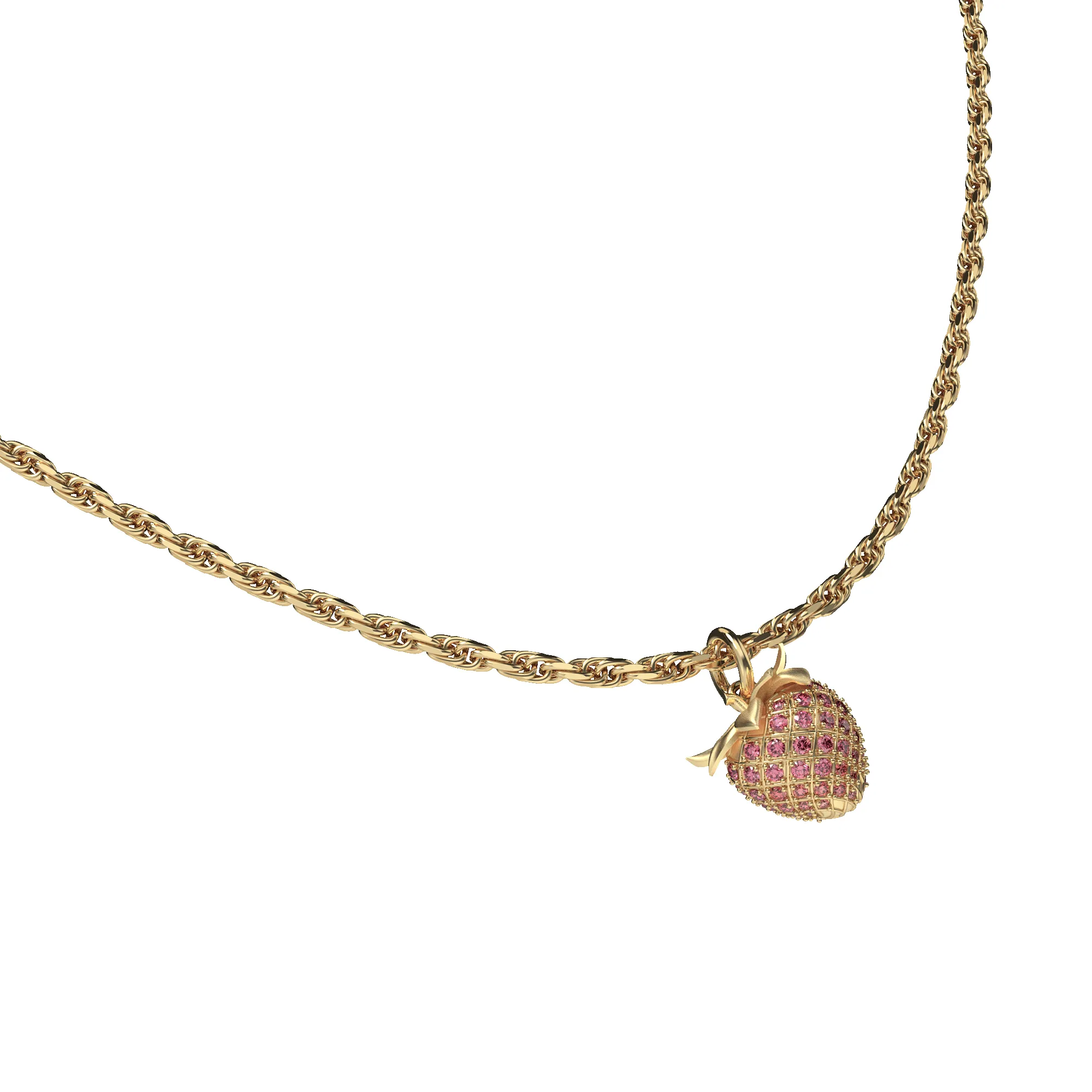 'Natural Wonder' Strawberry Charm, Pink Diamond Pavé sold by Pascal Design Official product image thumbnail 3