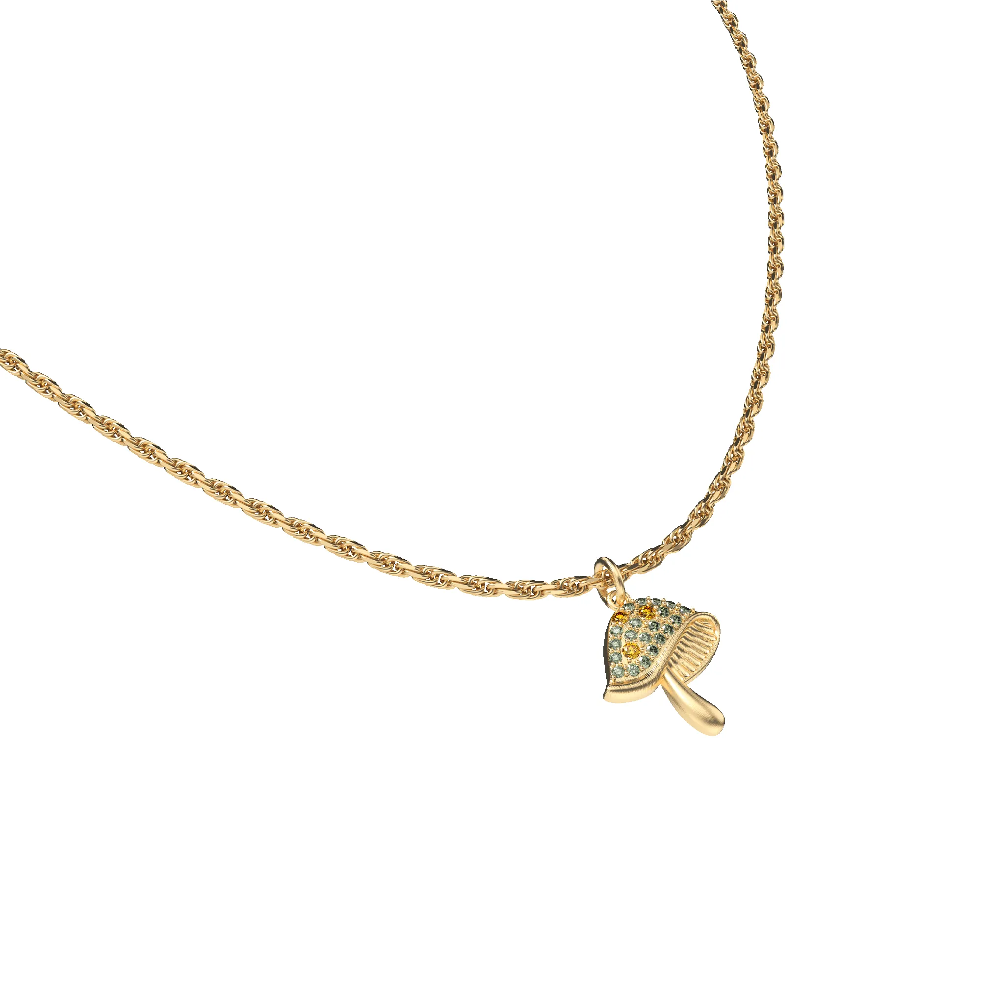 'Natural Wonder' Mushroom Charm, Green Diamond Pavé sold by Pascal Design Official product image thumbnail 3