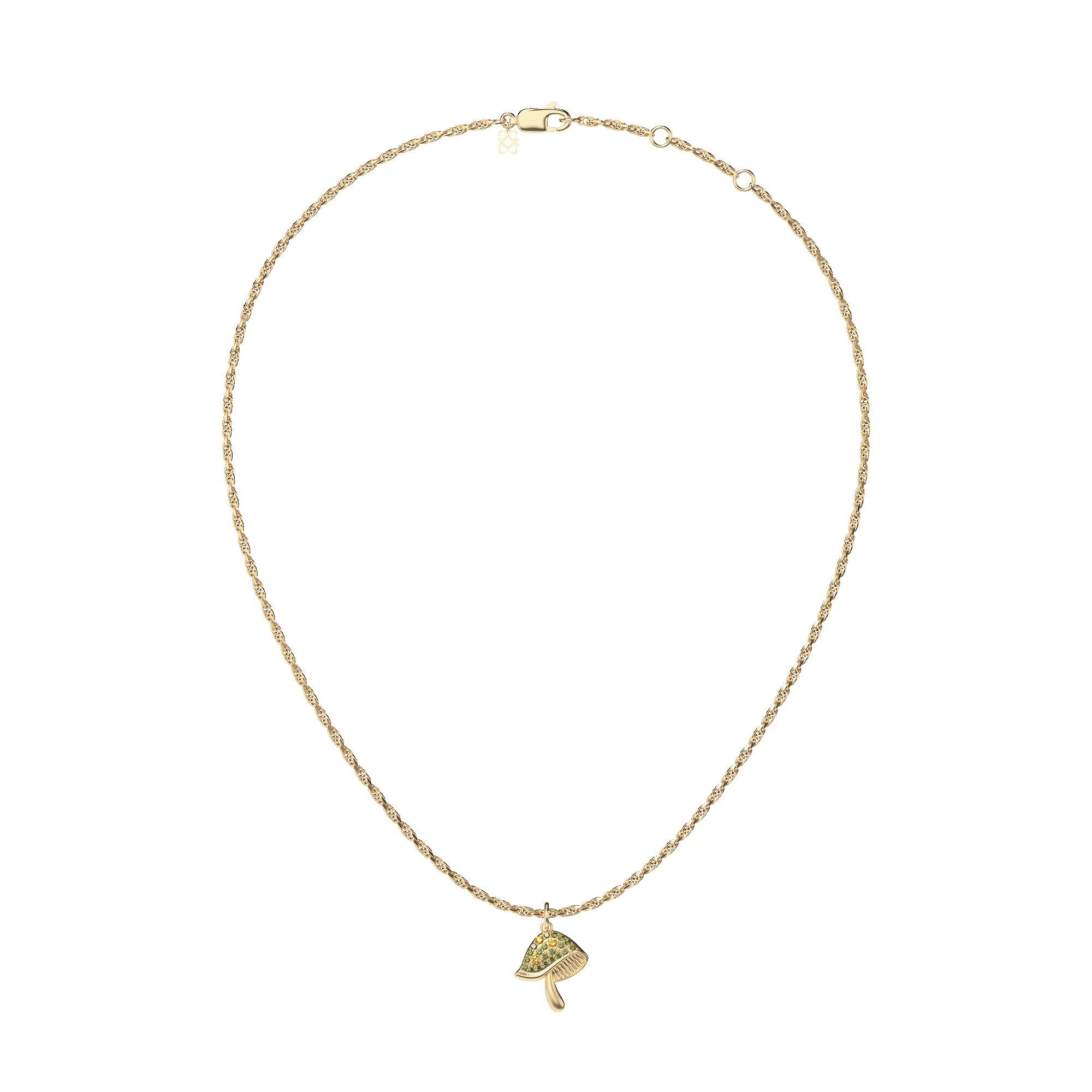 'Natural Wonder' Mushroom Charm, Green Diamond Pavé sold by Pascal Design Official product image thumbnail 4