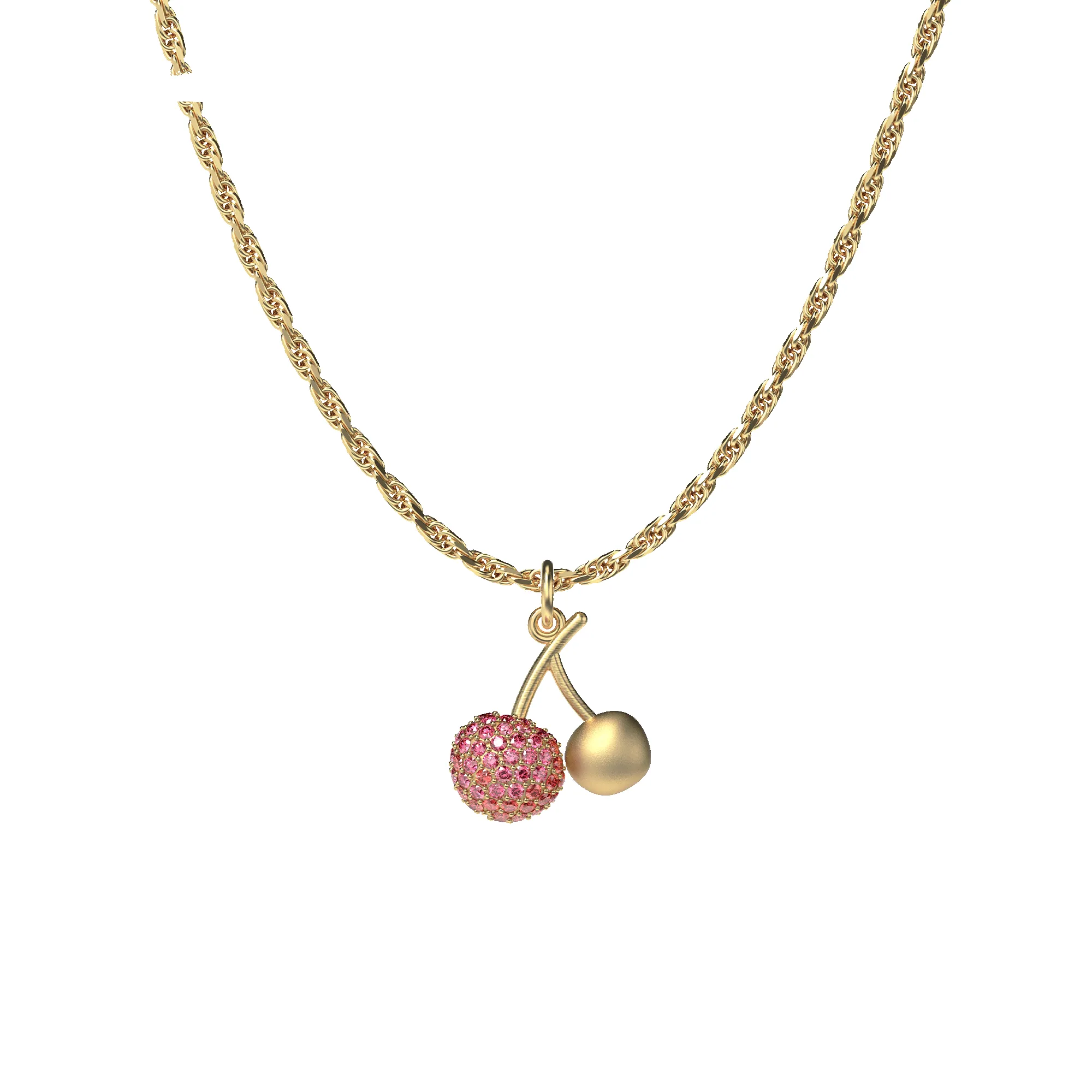 'Natural Wonder' Cherry Charm, Pink Diamond Pavé sold by Pascal Design Official