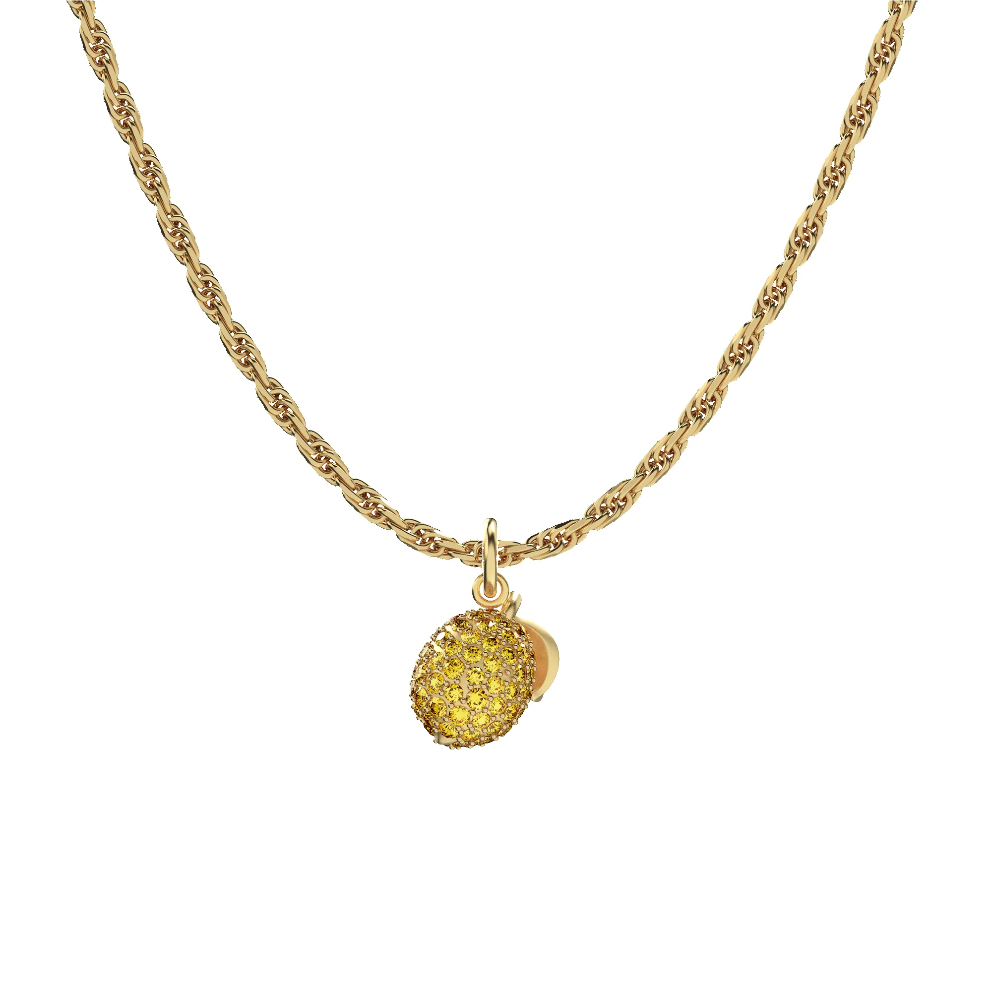 'Natural Wonder' Lemon Charm, Yellow Diamond Pavé sold by Pascal Design Official product image thumbnail 2