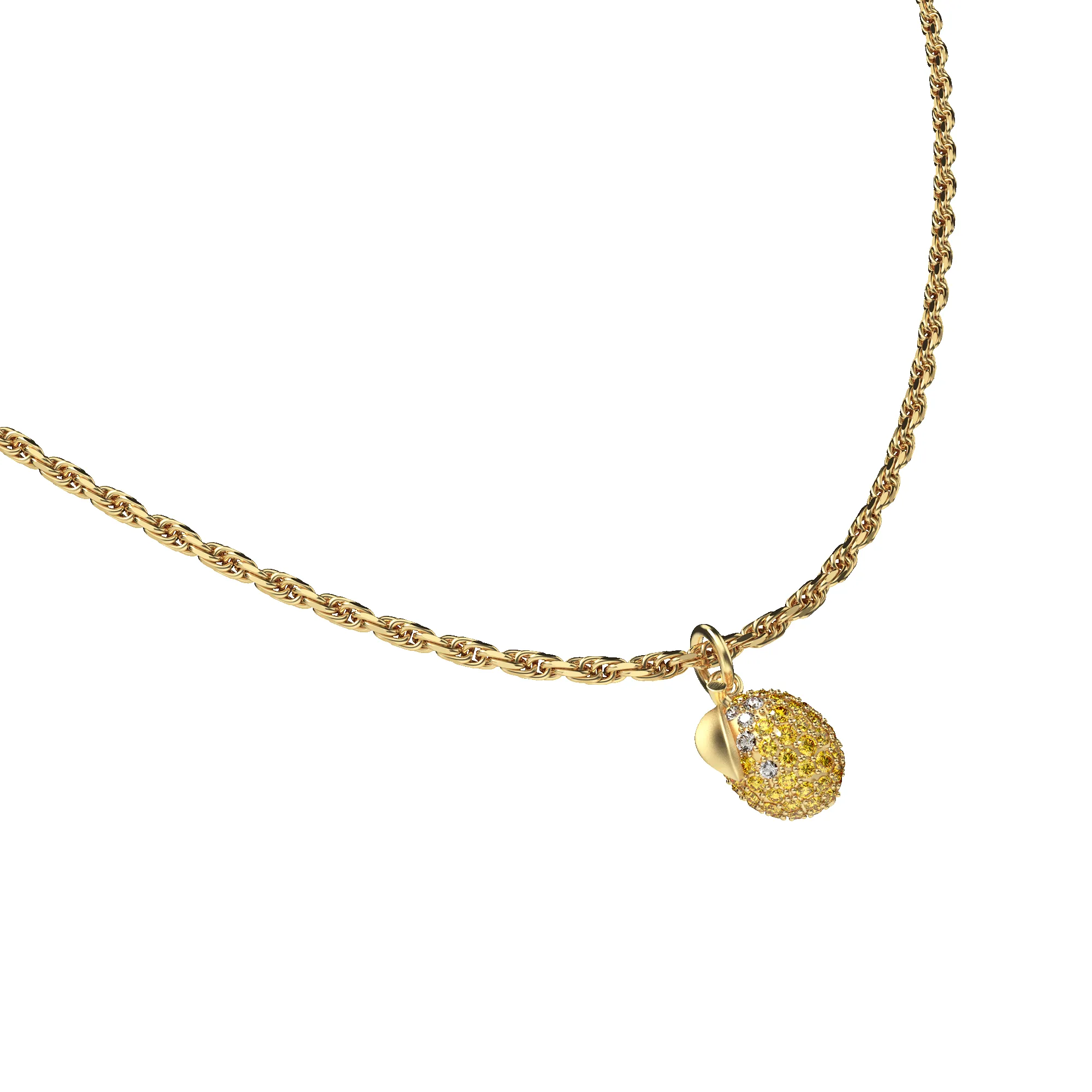 'Natural Wonder' Lemon Charm, Yellow Diamond Pavé sold by Pascal Design Official product image thumbnail 3