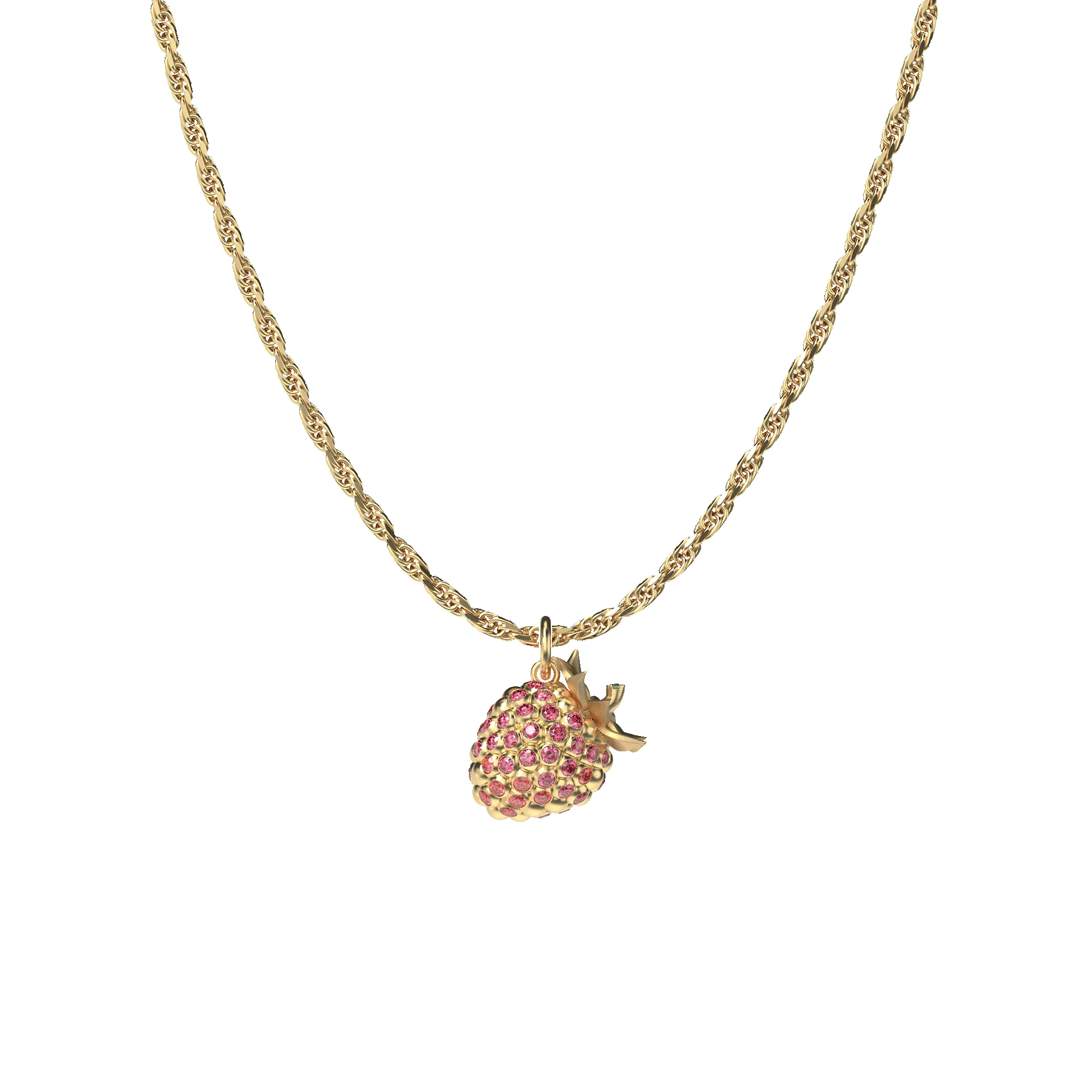 'Natural Wonder' Raspberry Charm, Pink Diamond Pavé sold by Pascal Design Official