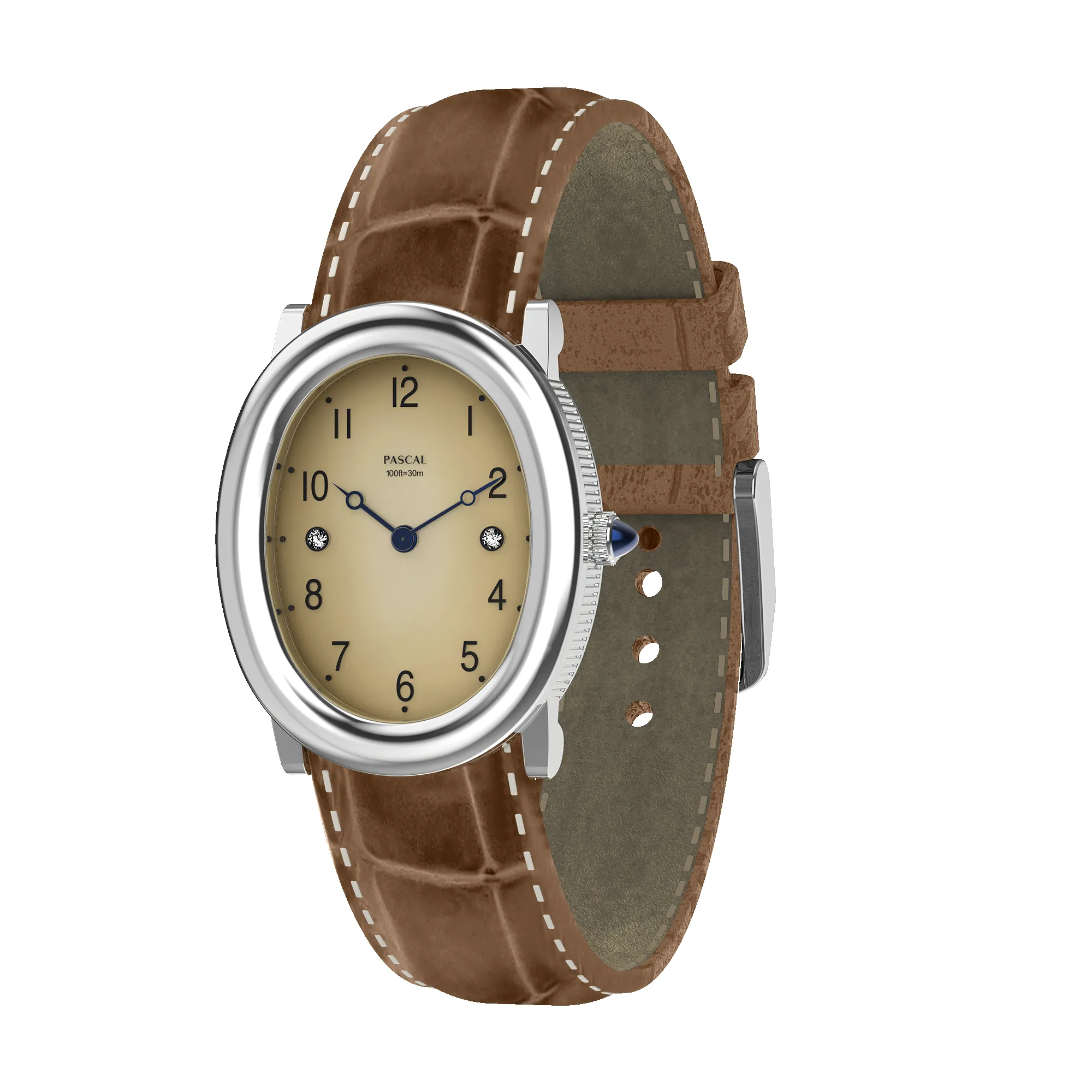 Oval Bubble Diamond Watch (24mm x 30mm) sold by Pascal Design Official product image thumbnail 5