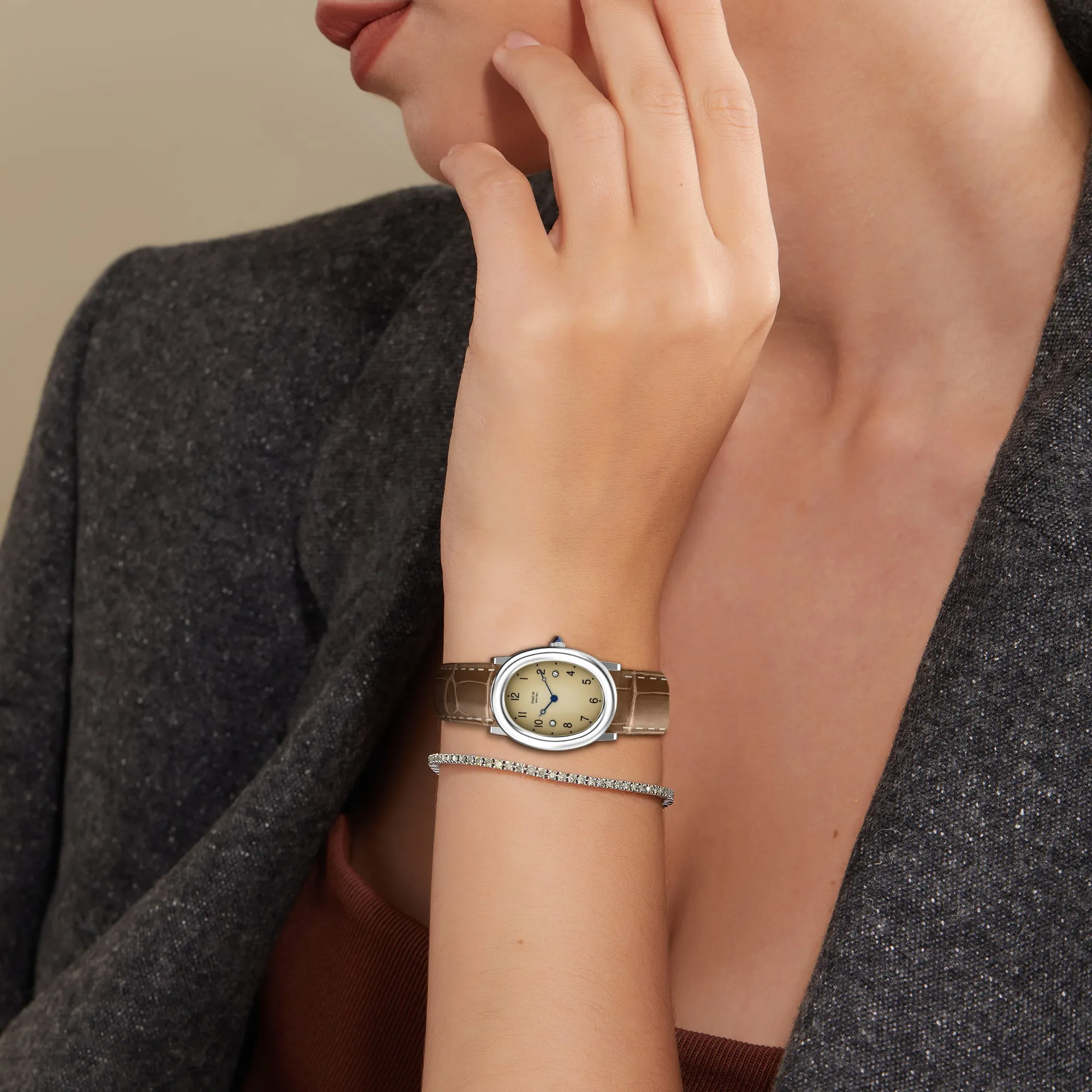 Oval Bubble Diamond Watch (24mm x 30mm) sold by Pascal Design Official product image thumbnail 3