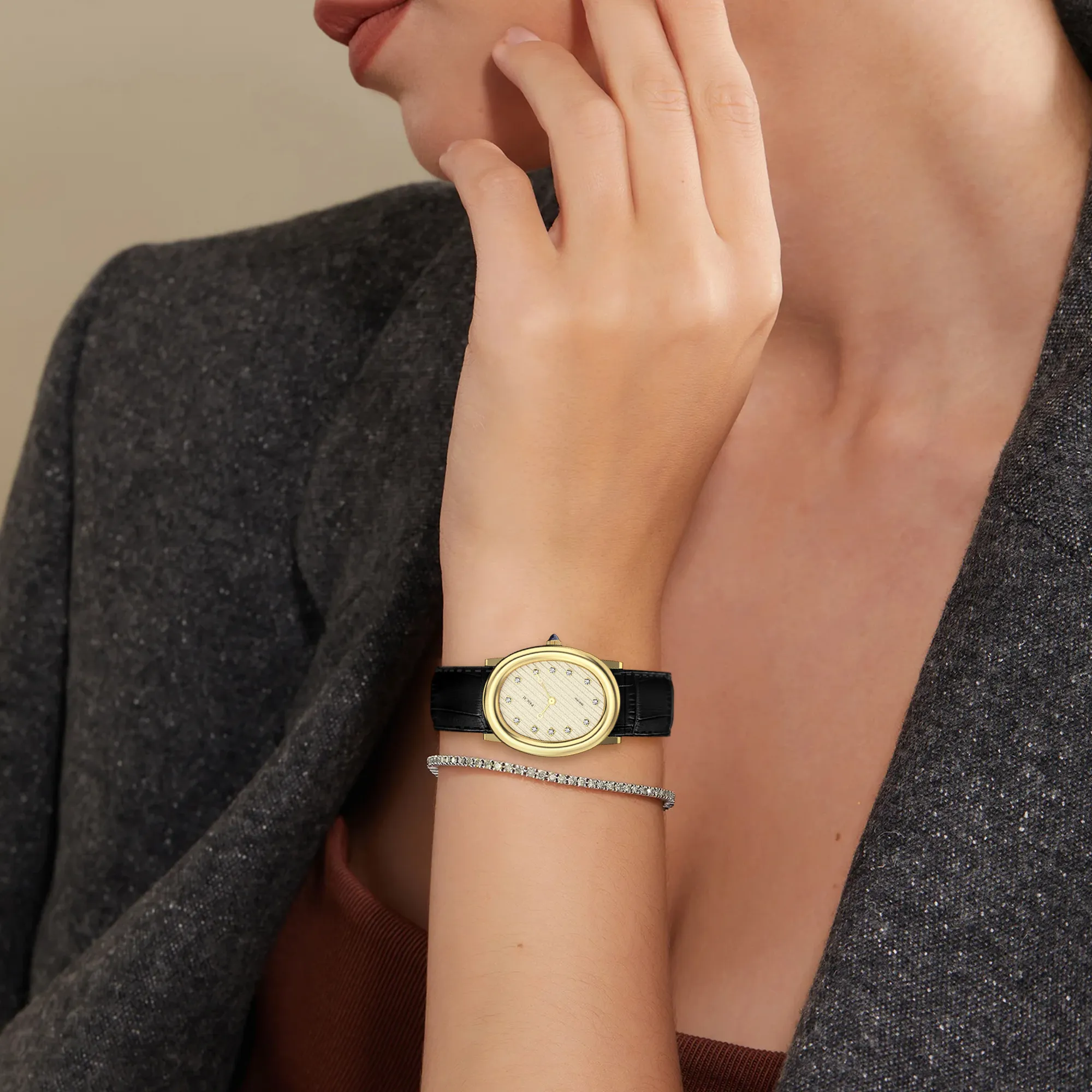 Oval Bubble Diamond Watch (24mm x 30mm) sold by Pascal Design Official product image thumbnail 3