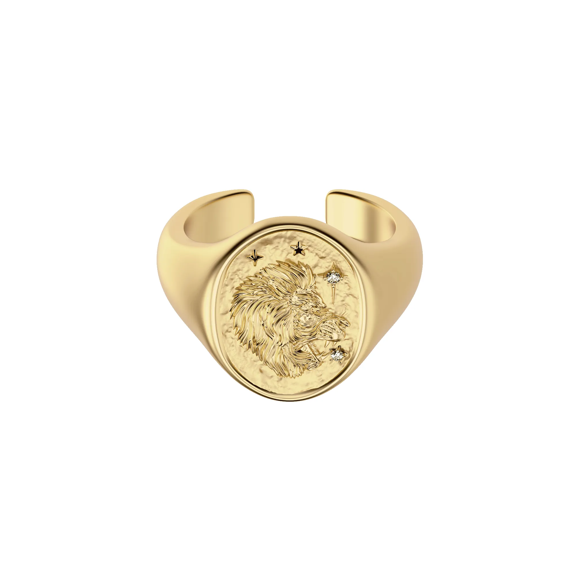 'Zodiac' Diamond Signet Ring, Leo sold by Pascal Design Official product image thumbnail 3