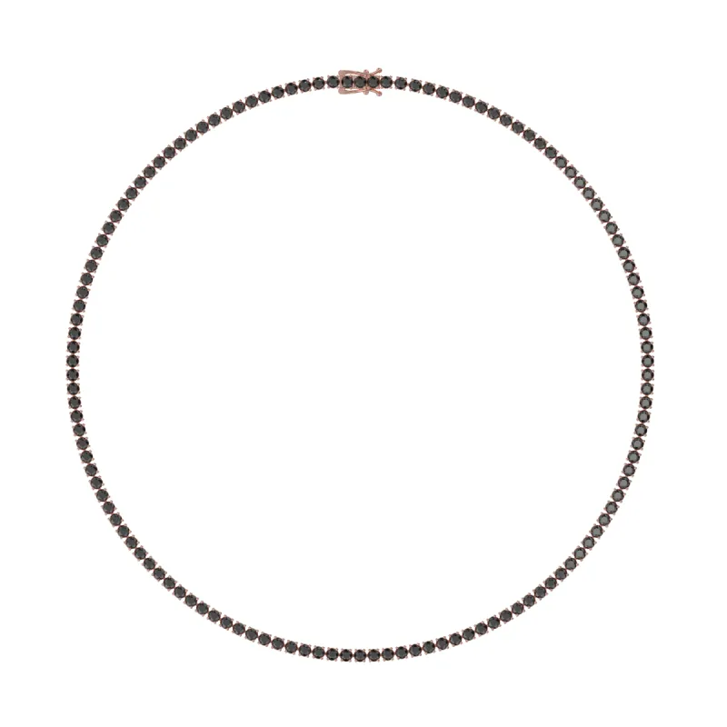 Black Diamond Tennis Necklace 3.5 mm sold by Pascal Design Official