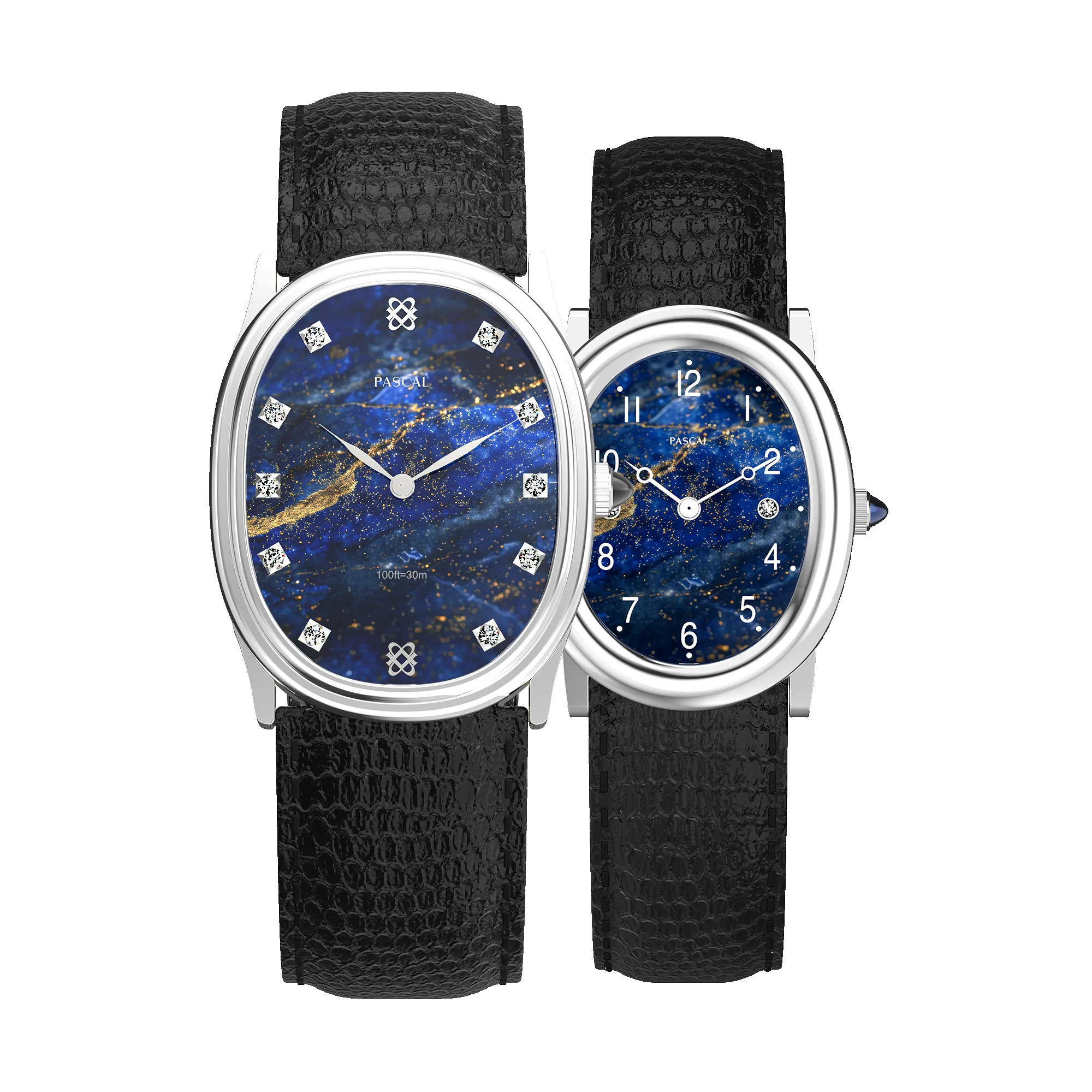 Oval Diamond Couple Watches sold by Pascal Design Official