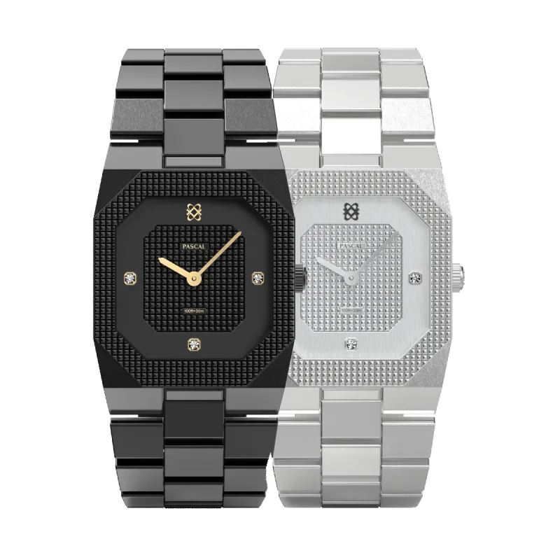 Octagonal Diamond Couple Watches sold by Pascal Design Official