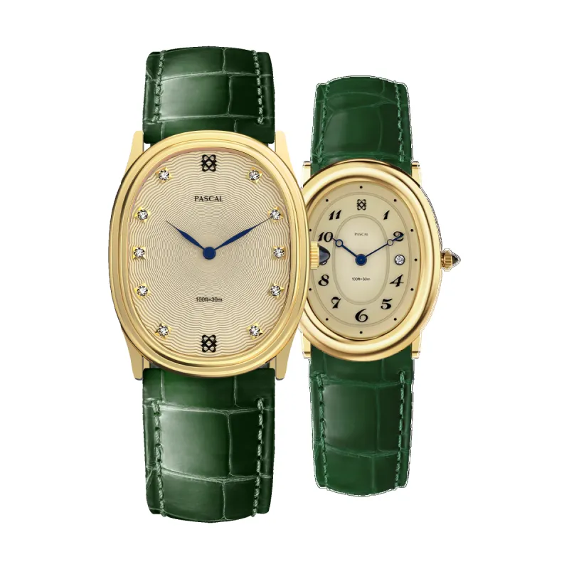 Oval Diamond Couple Watches sold by Pascal Design Official