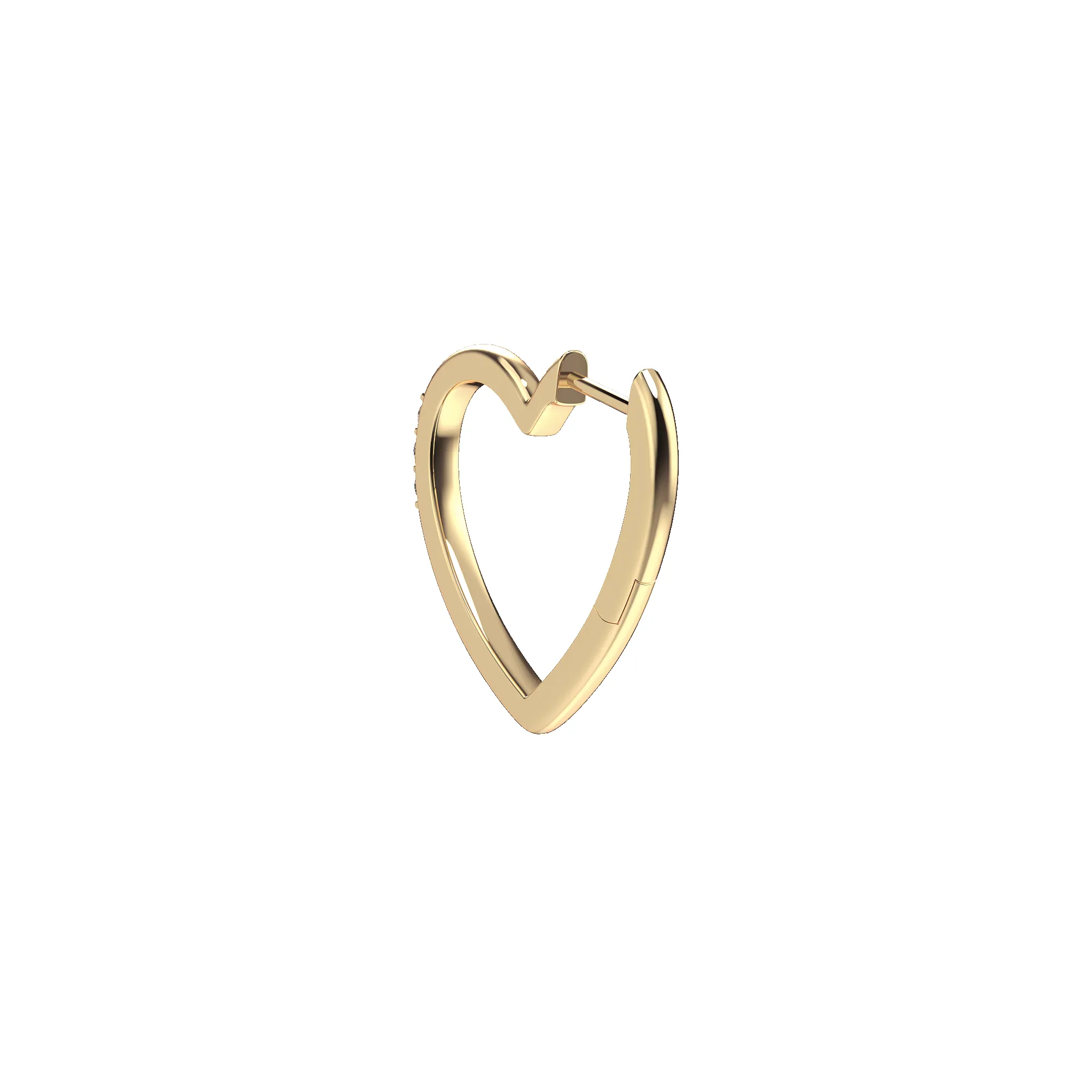 Heart Shaped Diamond Hoop Earrings sold by Pascal Design Official product image thumbnail 3