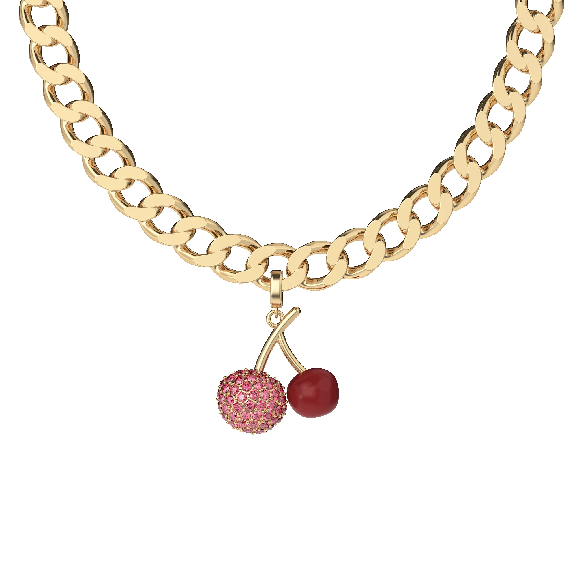 'Natural Wonder' Cherry Bag Charm, Pink Diamond Pavé sold by Pascal Design Official product image thumbnail 5