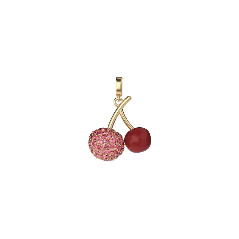 'Natural Wonder' Cherry Bag Charm, Pink Diamond Pavé sold by Pascal Design Official