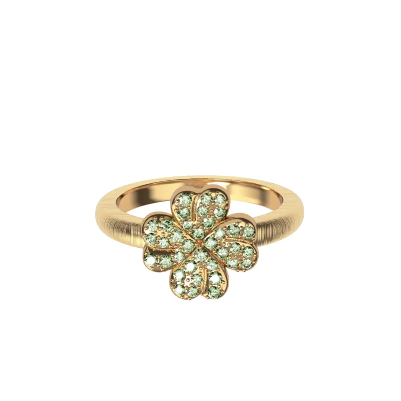 'Lucky Clover' Fancy Diamond Ring, 13mm sold by Pascal Design Official