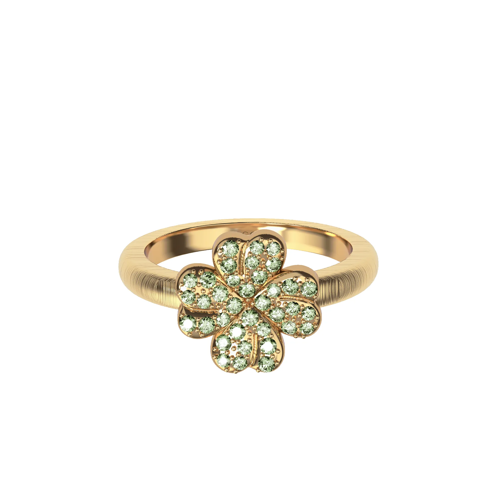 'Lucky Clover' Fancy Diamond Ring, 13mm sold by Pascal Design Official