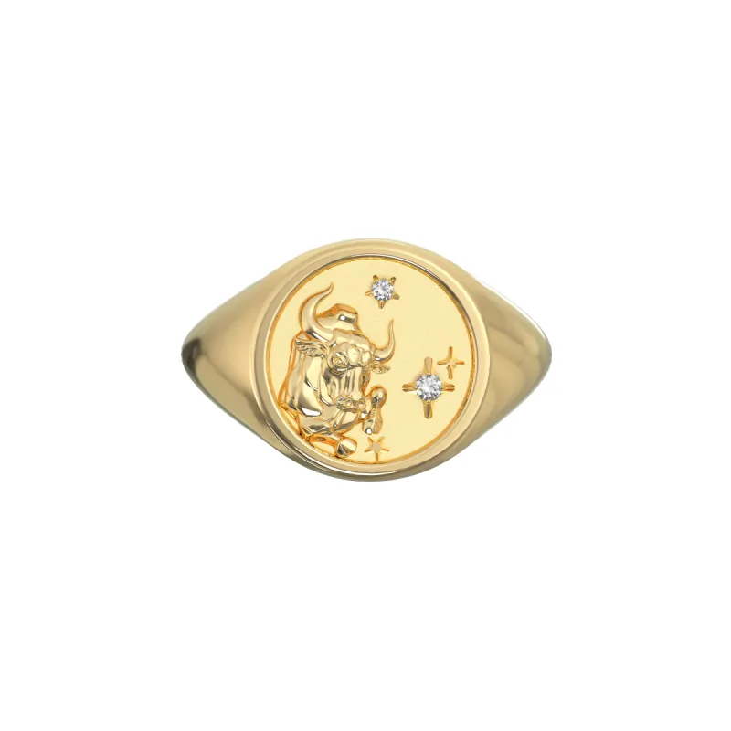 Taurus Small Signet Ring sold by Pascal Design Official