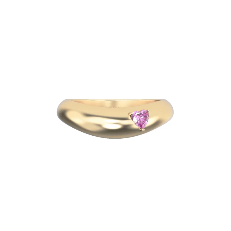 Heart Gemstone Promise Dome Ring sold by Pascal Design Official