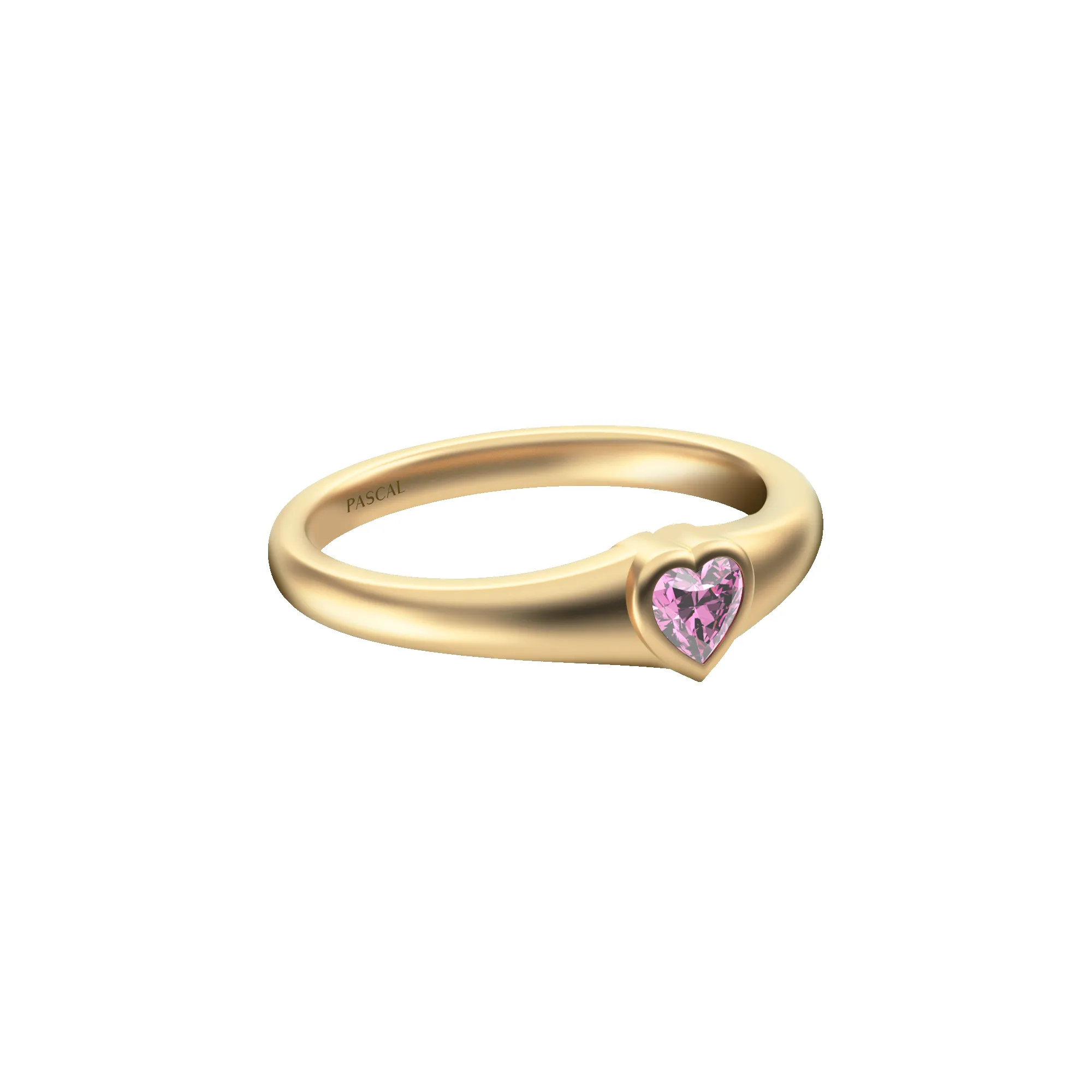 Heart Gemstone Promise Signet Ring sold by Pascal Design Official product image thumbnail 4