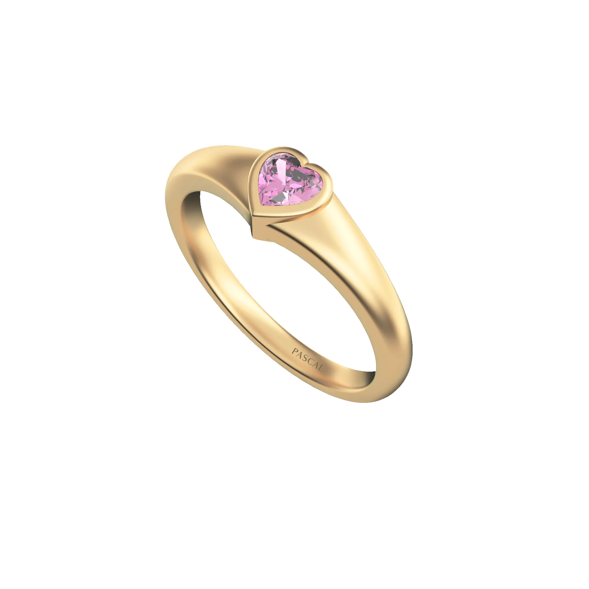 Heart Gemstone Promise Signet Ring sold by Pascal Design Official product image thumbnail 2