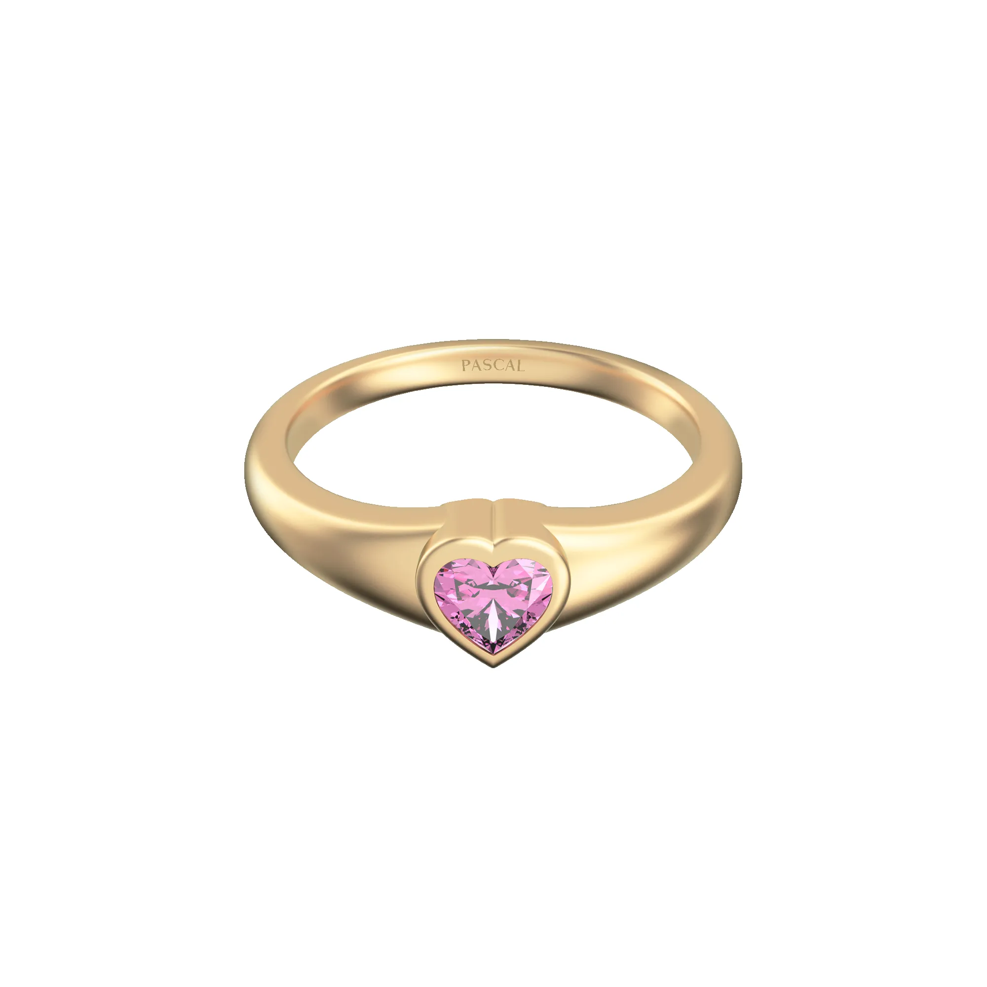 Heart Gemstone Promise Signet Ring sold by Pascal Design Official product image thumbnail 3