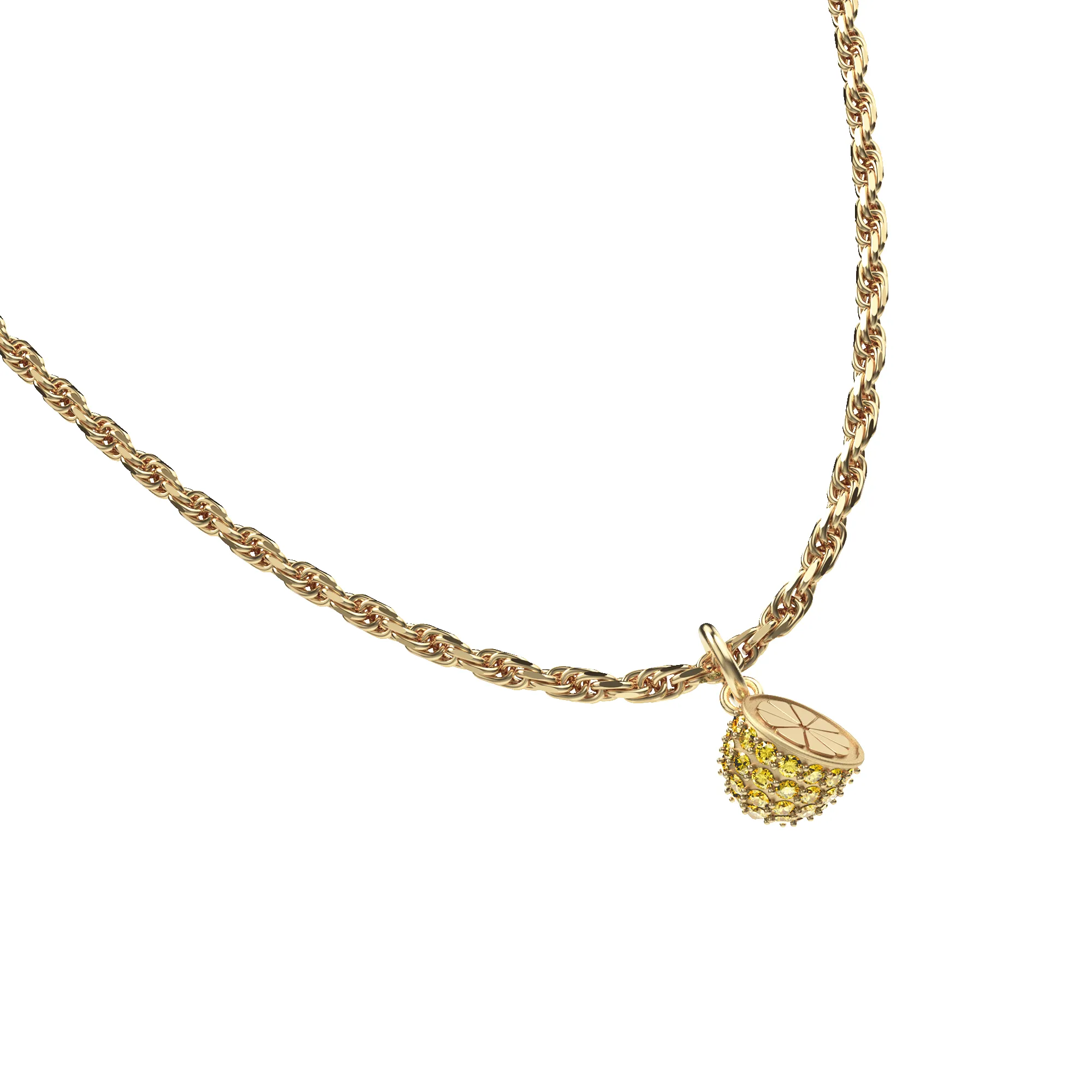 'Natural Wonder' Half Lemon Charm, Yellow Diamond Pavé sold by Pascal Design Official product image thumbnail 3