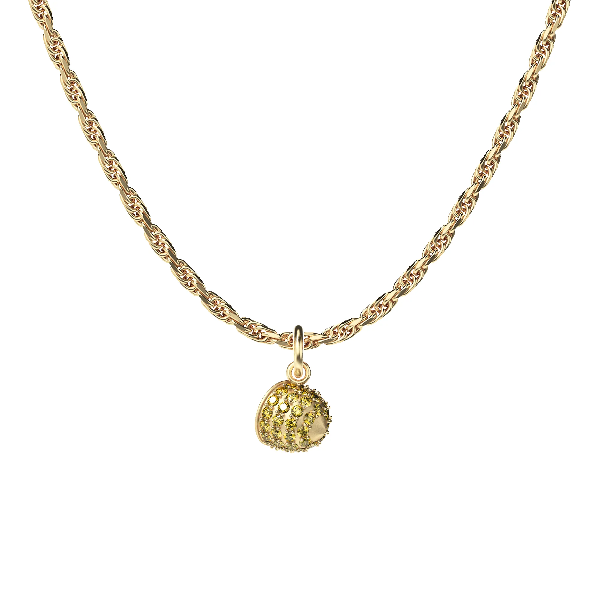 'Natural Wonder' Half Lemon Charm, Yellow Diamond Pavé sold by Pascal Design Official product image thumbnail 2