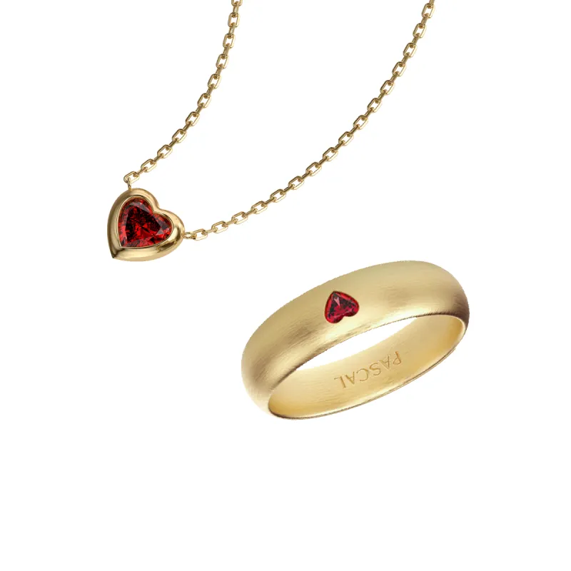 Heart Necklace and Promise Ring Set sold by Pascal Design Official
