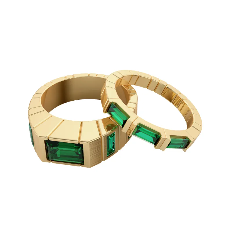 Gemstone Band Ring Set sold by Pascal Design Official