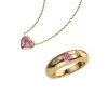 Heart Gemstone Necklace and Ring Set sold by Pascal Design Official