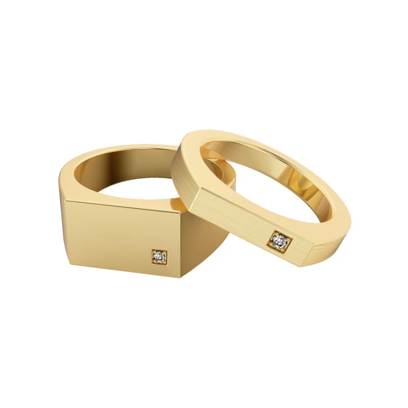 Geo Signet Ring Set sold by Pascal Design Official