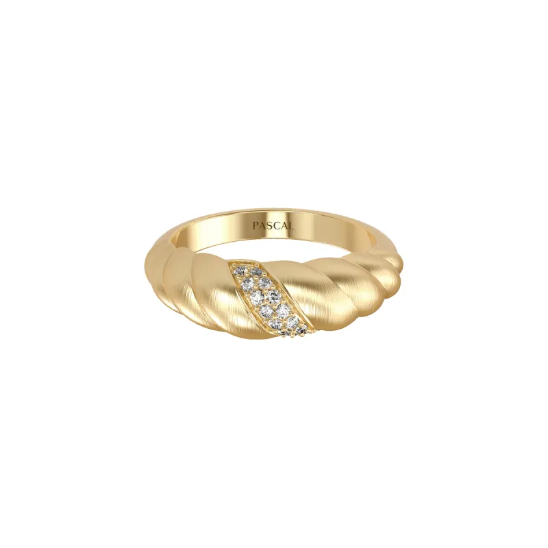 Croissant Diamond Dome Ring sold by Pascal Design Official