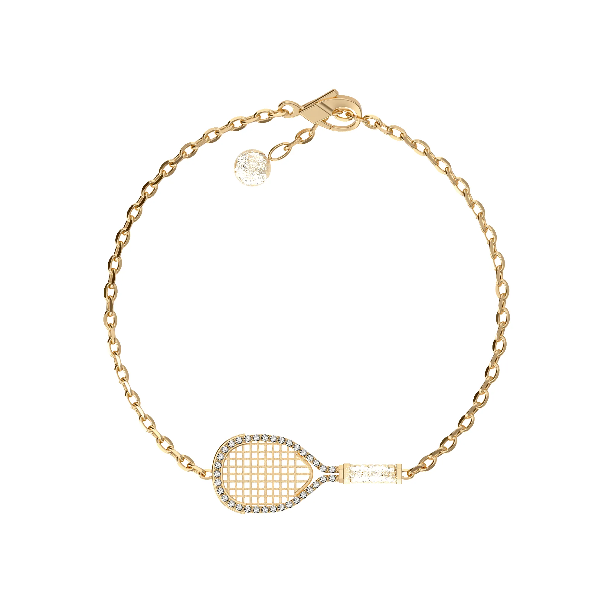 'The Tennis' Bracelet, White Diamond Halo sold by Pascal Design Official product image thumbnail 3
