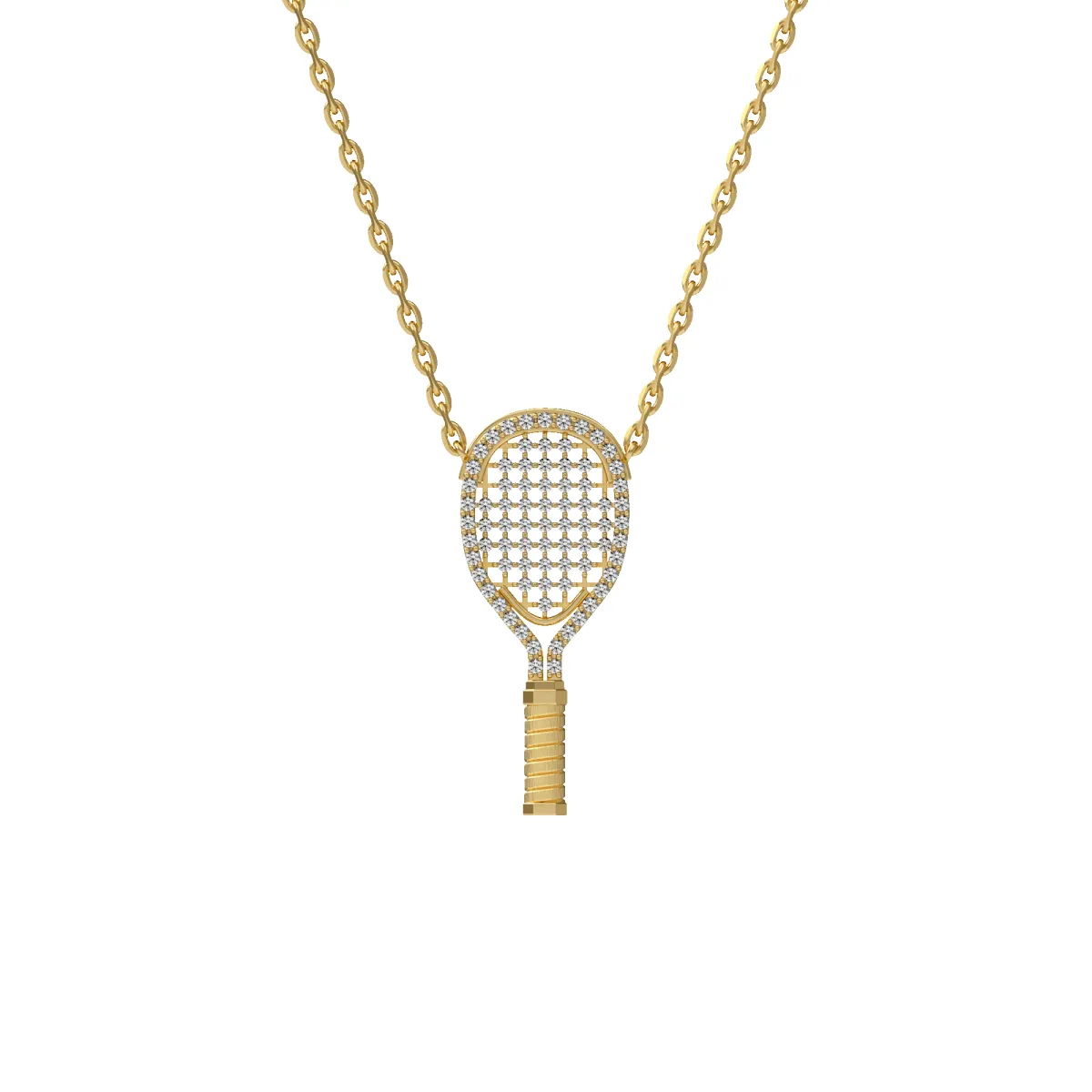 'The Tennis' Necklace, White Diamond Pavé sold by Pascal Design Official