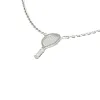 'The Tennis' Necklace, White Diamond Halo sold by Pascal Design Official