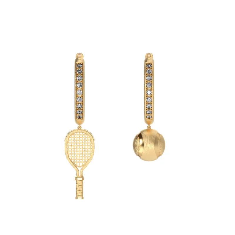 'The Tennis' Hoop Earrings, White Diamond sold by Pascal Design Official