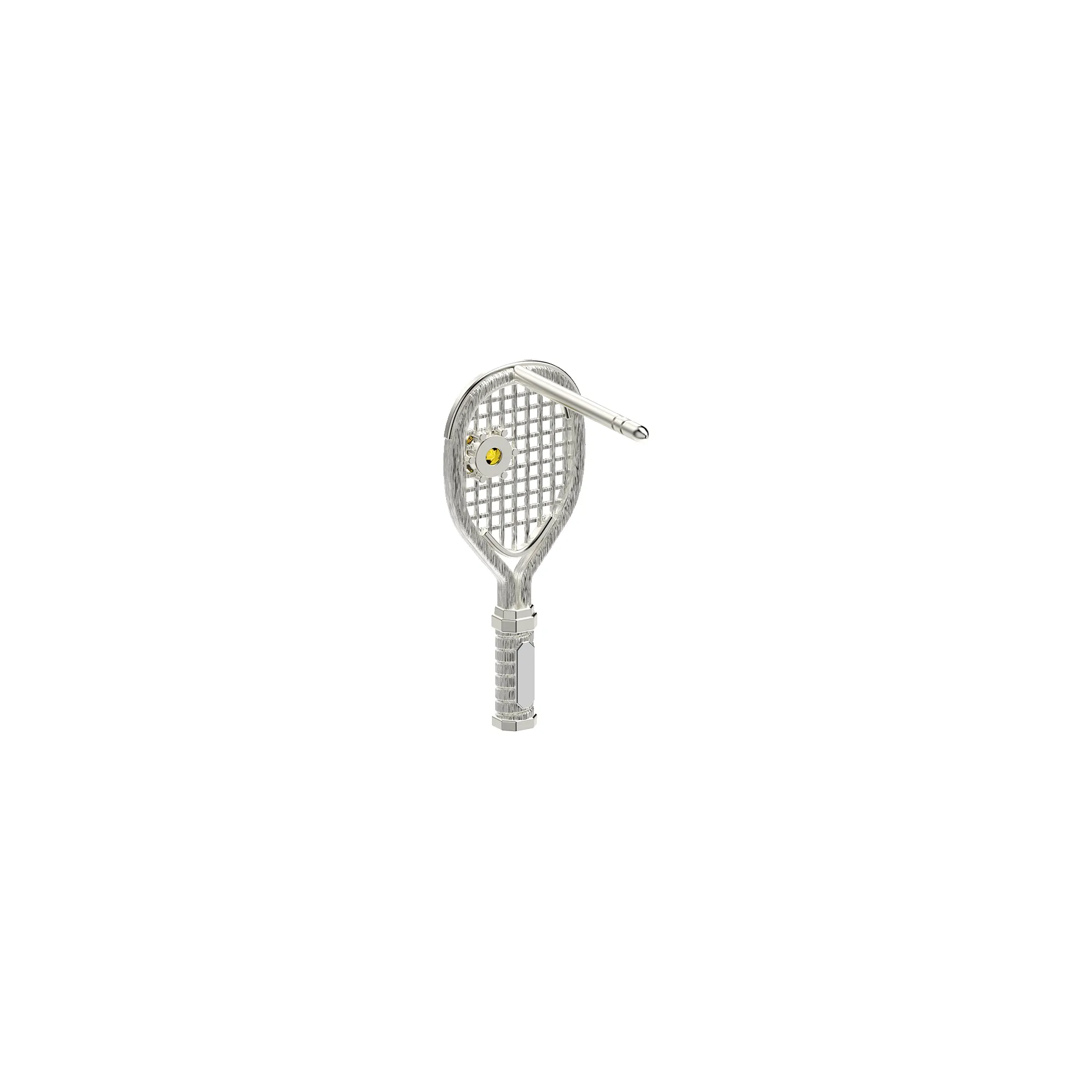 'The Tennis' Racket Stud Earring, Yellow Diamond sold by Pascal Design Official product image thumbnail 3
