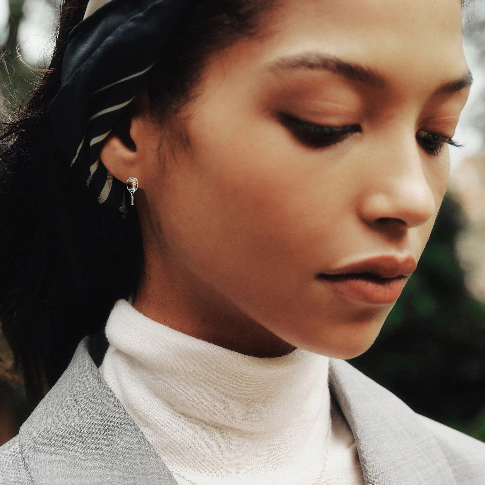 'The Tennis' Racket Stud Earring, Yellow Diamond sold by Pascal Design Official product image thumbnail 5