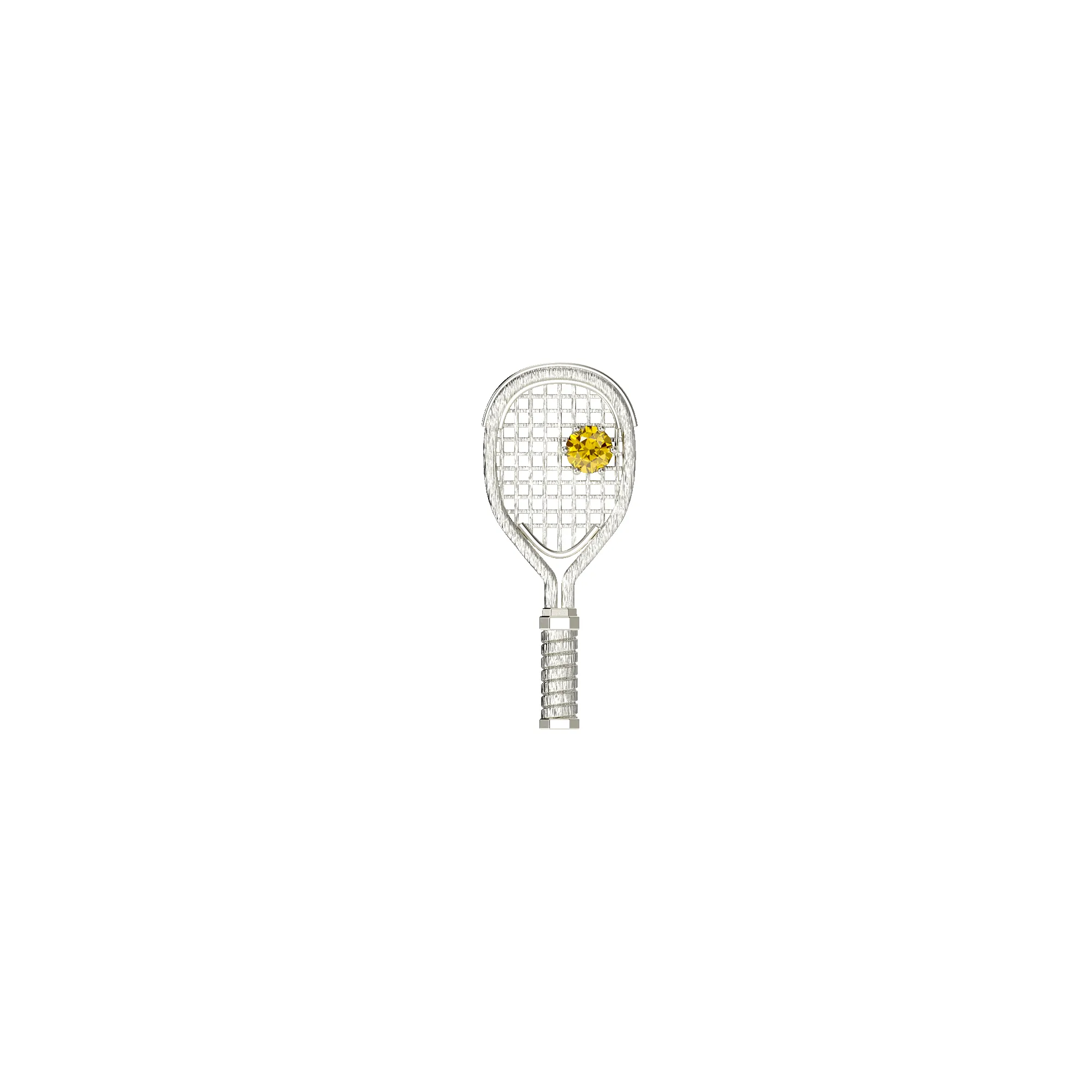 'The Tennis' Racket Stud Earring, Yellow Diamond sold by Pascal Design Official product image thumbnail 2