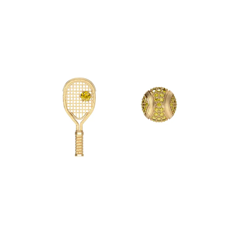 'The Tennis' Stud Earrings, Yellow Diamond Pavé sold by Pascal Design Official