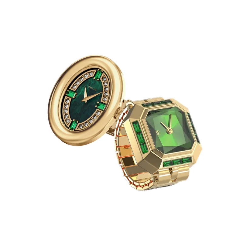 Ovalia Sofia Diamond Couple Watch Rings sold by Pascal Design Official