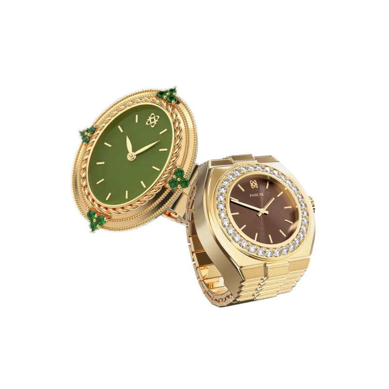 Victorian Luxe Diamond Couple Watch Rings sold by Pascal Design Official