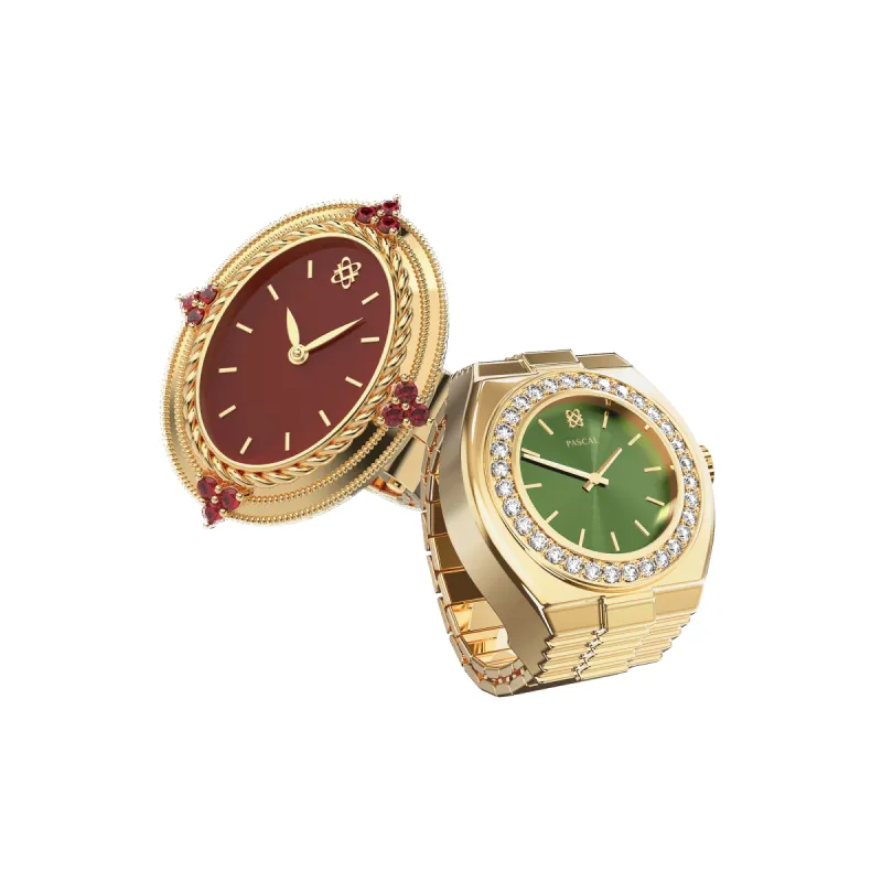 Victorian Luxe Diamond Couple Watch Rings sold by Pascal Design Official