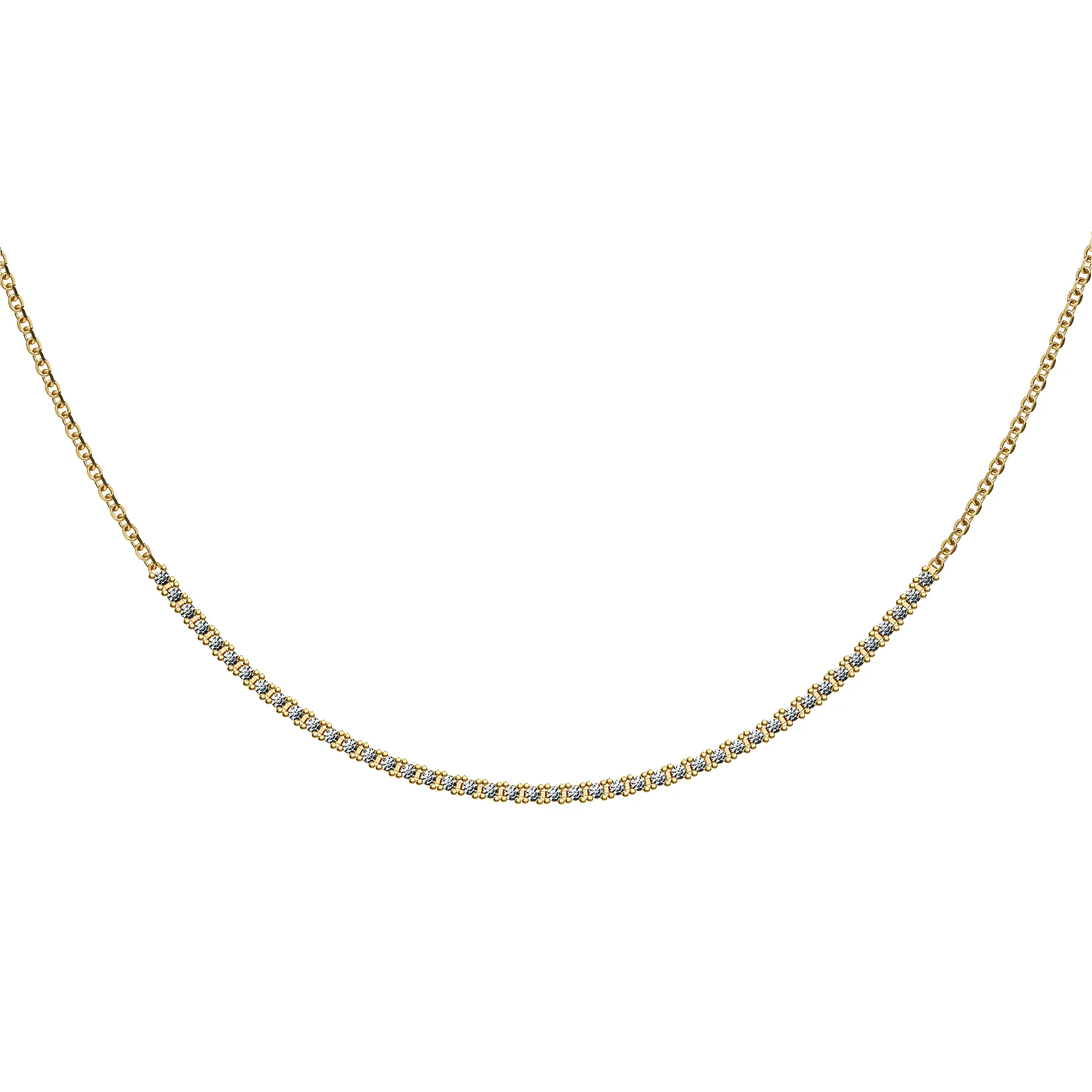 Fusion Diamond Tennis Chain Necklace sold by Pascal Design Official