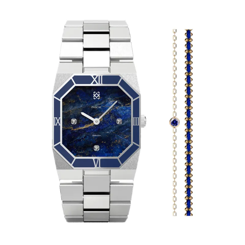 Octagonal Enamel Diamond Watch Gift Set sold by Pascal Design Official