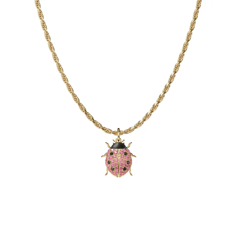 'Natural Wonder' Lady Bug Charm, Pink Diamond Pavé sold by Pascal Design Official